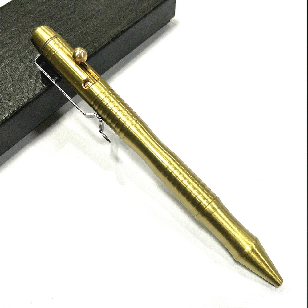 High-Quality-Handmade-vintage-Brass-gift-sign-pen-Gel-ink-pen-with-clip-Black-ink (1)