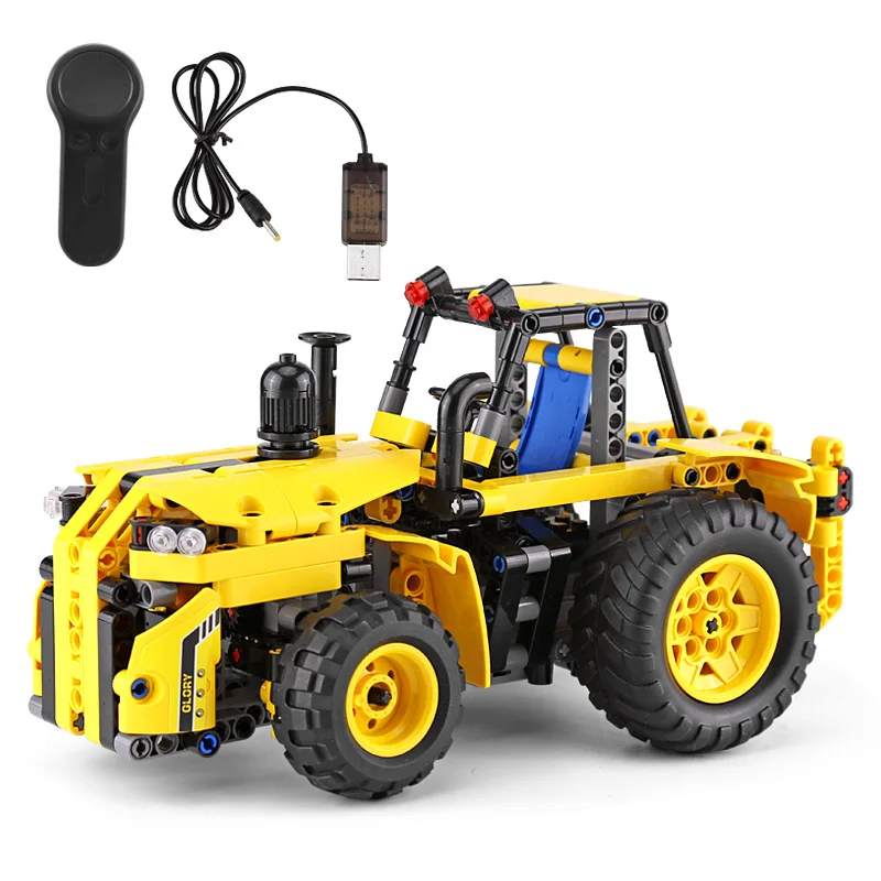 

382pcs City Engineering Team Series the RC Tractor Model Set Compatible Legoinglys MOC Technic Toys for Children Christmas Gift