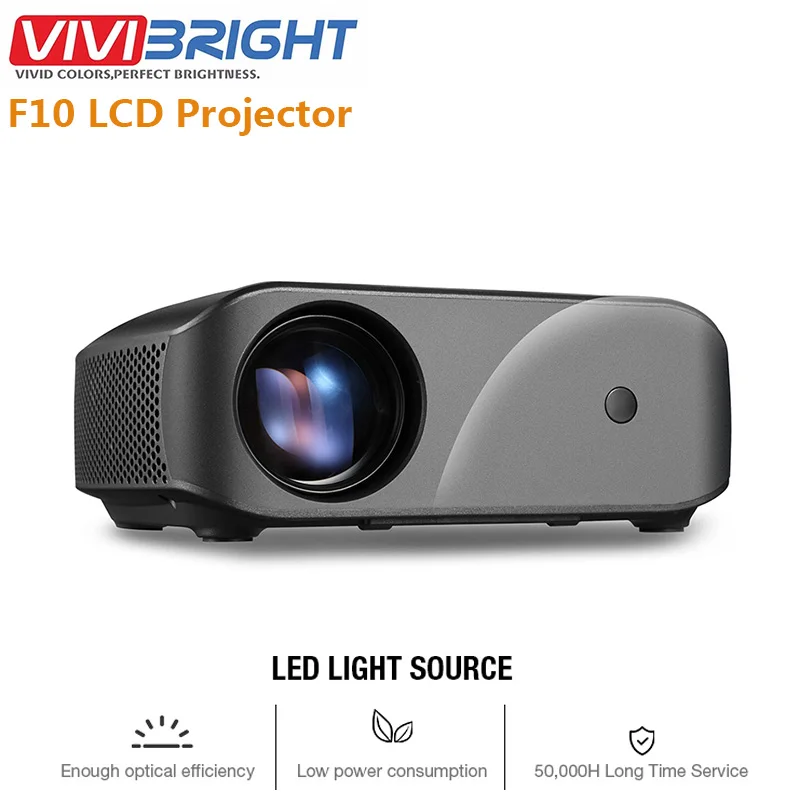 VIVIBRIGHT F10 ЖК проектор 1280x720 P 2800 люмен 300 дюймов дисплей домашний развлекательный