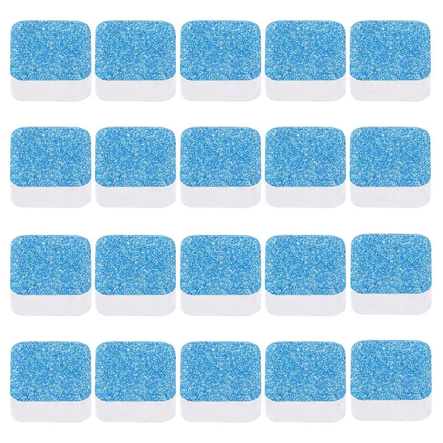 20pcs Magic Washing Machine Tank Cleaning Sheet Washing Machine Cleaner Descaler Deep Cleaning Remover Deodorant 0613