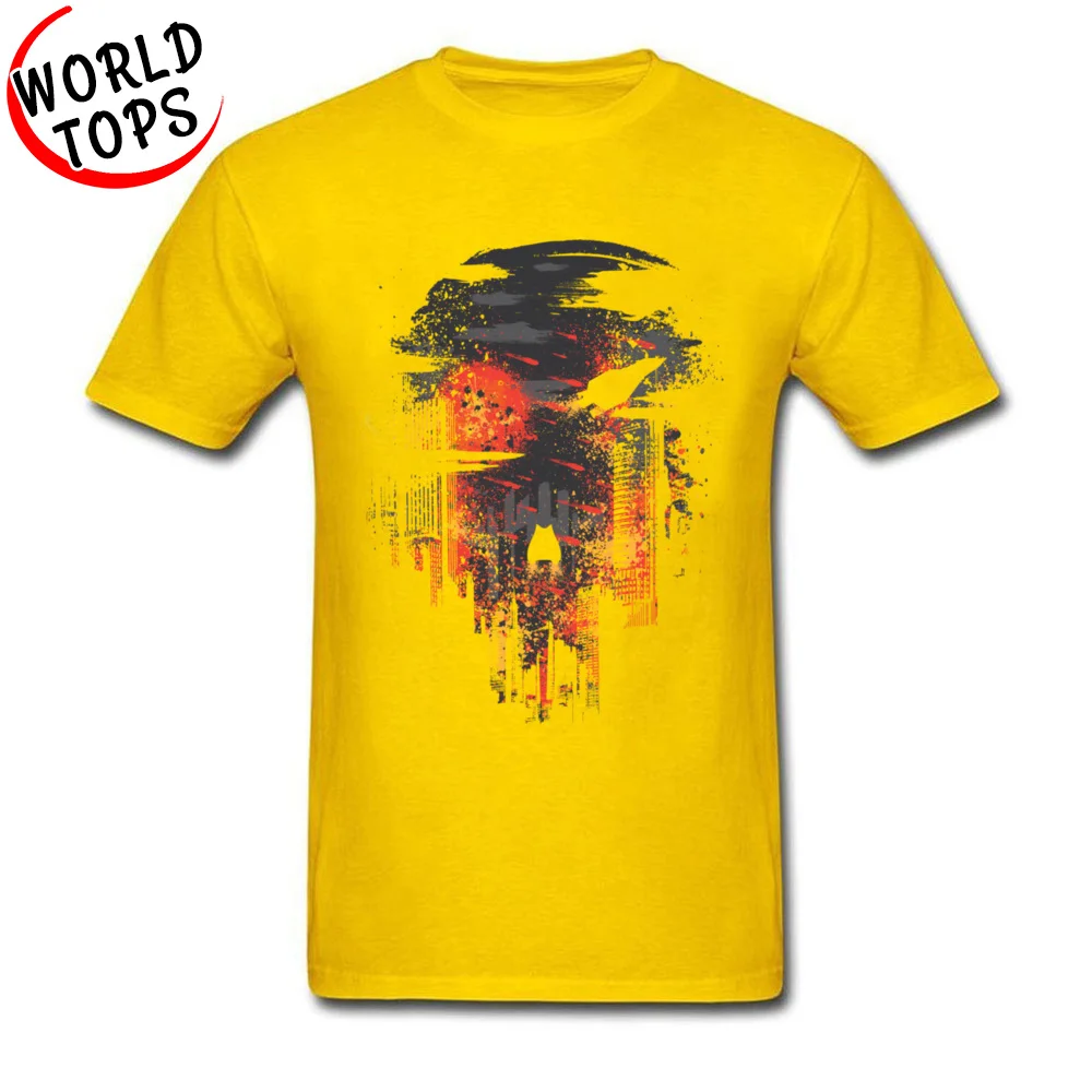 Evacuate Earth Tops Tees Cute Round Collar Custom Short Sleeve 100% Cotton Men T Shirts 3D Printed Tees Wholesale Evacuate Earth yellow