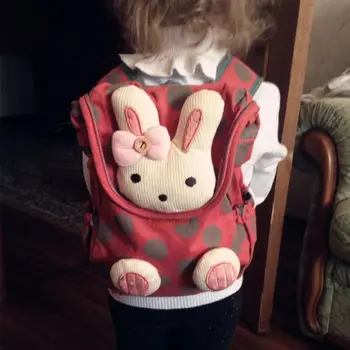 

2017 fashion animal style school bag cute 3d rabbit plush drawstring backpack children schoolbag for girls kindergarten kids bag