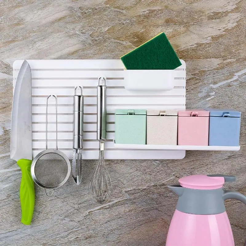 Seamless Paste Storage Shelf Restroom Bathroom Finishing Shelf Racks