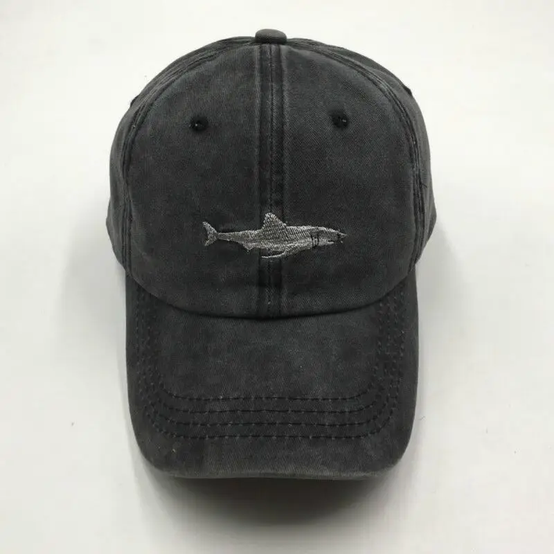 Которая в душ сшитая Акула snapback мужская Кепка бейсбольная кепка хип-хоп вышивка изогнутые strapback папа шляпа летняя рыба шляпа от солнца Кепка - Цвет: Серый