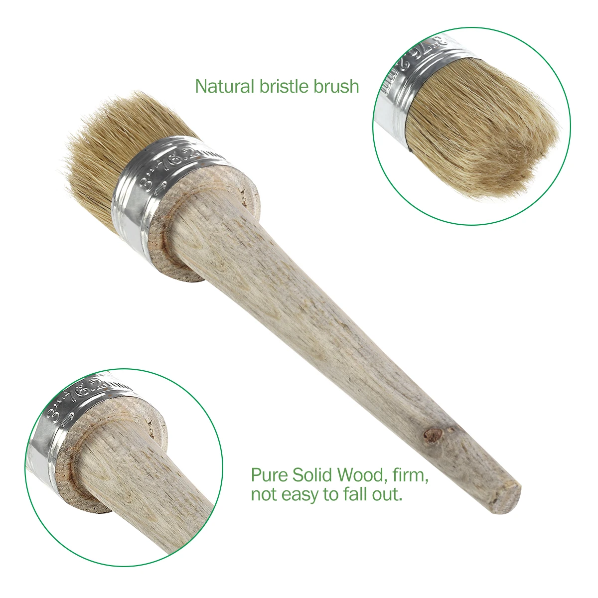 Chalk Paint Wax Brush for Painting or Waxing Furniture Stencils Folkart Home Decor Wood Large Brushes with Natural Bristles