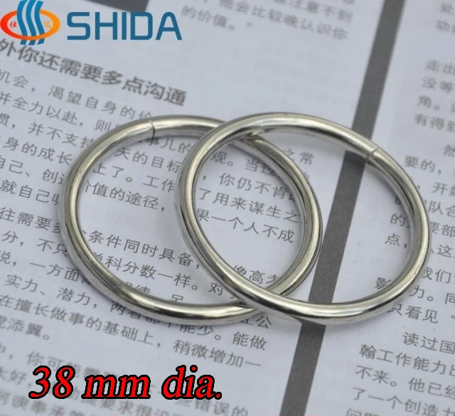 

20pcs 38mm Silver Metal Round Type Ring Diy Buckle Handmade Accessories for Bags, Backpack and Handbag Hardwares