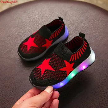 

New European Soft Baby Girls Boys Shoes High Quality LED Shoes For Kids Hot Sales Running Cute Children Sneakers