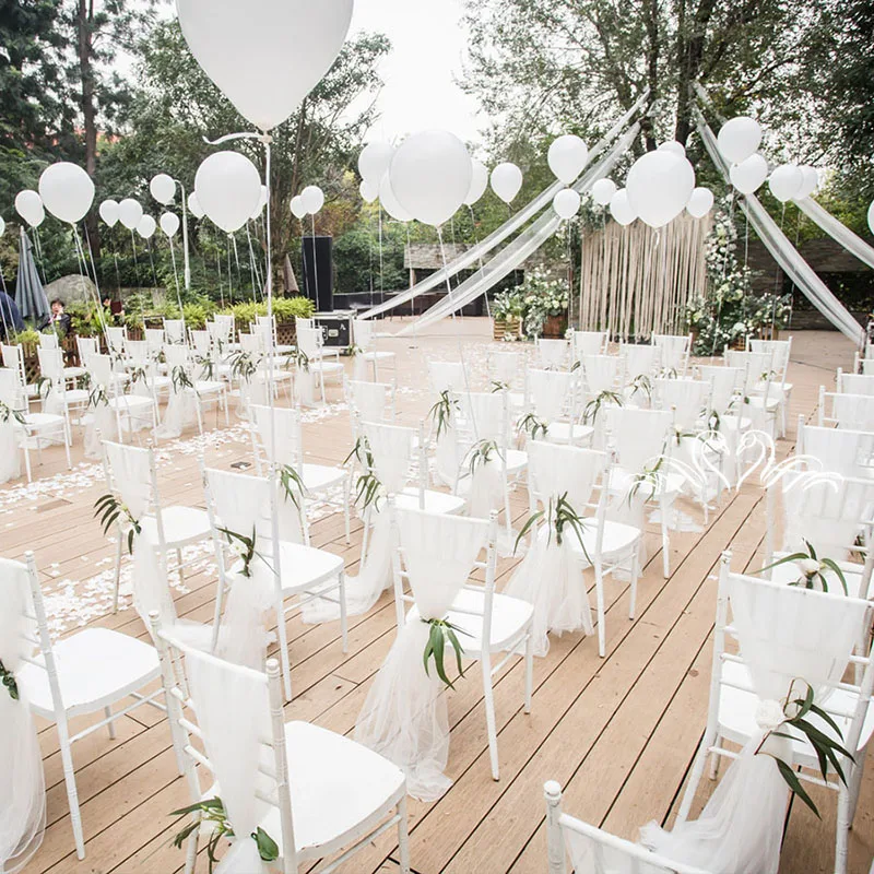 10pcs Organza wedding chair sashes Wedding Party Banquet Decor Wedding Chair Back Decoration Streamers free shipping