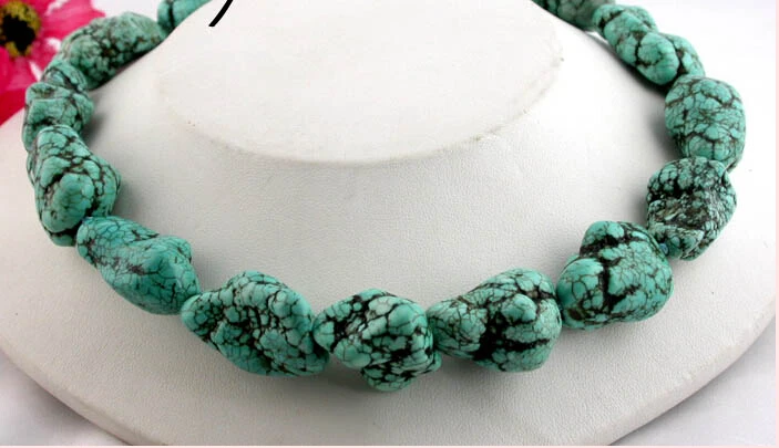 

free SHIPPING 20mm nature optionally blue natural necklace AAA