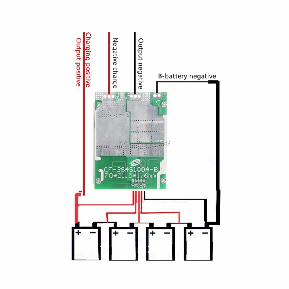 4S 100A 12V баланс для LiFePo4 жизни 18650 батареи BMS защитный Модуль платы блока программного управления Интегральные схемы