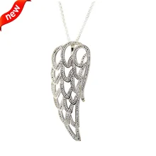 Подвеска ангела с крыльями с кубическим цирконием и ожерелье из стерлингового серебра пробы ювелирные изделия для женщин