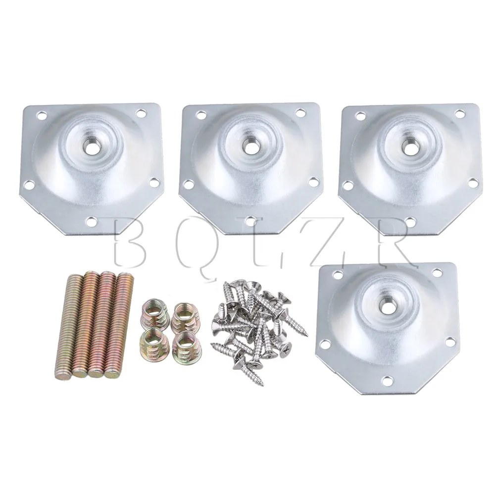 

BQLZR 70x67mm Furniture Industrial Strength Leg Attachment Plates Set of 4