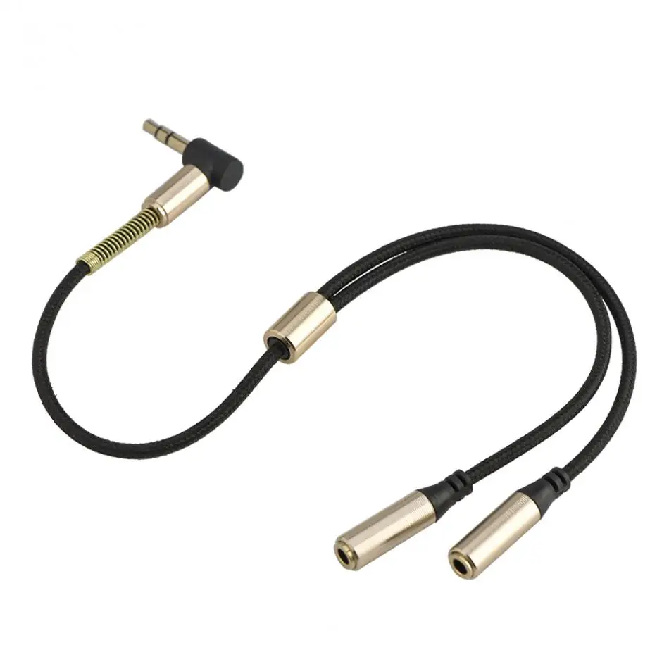 

VBESTLIFE Audio Cables 3.5mm Stereo Audio 1 Male to 2 Female Splitter Cable Adapter for PC Cellphone Tablet Speaker Earphone