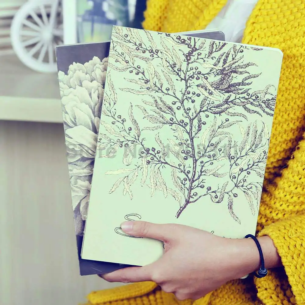 Colorful Theme Thick Notepad B5 Blank Kraft Paper 100 Sheets Hardcover Notebook Sketchbook Diary