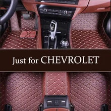 3D Автомобильные коврики из искусственной кожи для CHEVROLET Equinox Orlando silverado Suburban Sonic Sail Spark Traverse Trax Tahoe