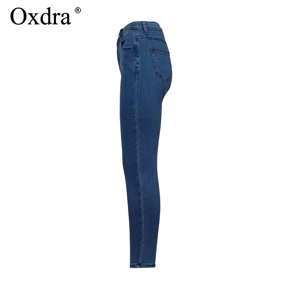Oxdra базовые джинсы мягкие брюки тонкие женские прямые универсальные с высокой