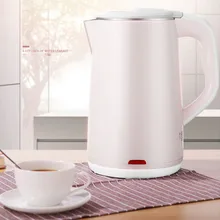 Электрический чайник, изолированный чайник из нержавеющей стали, 1,8 л, анти-сухое сжигание, один ключ, водорозетка сенсорного типа, шнур питания, 0,7 м