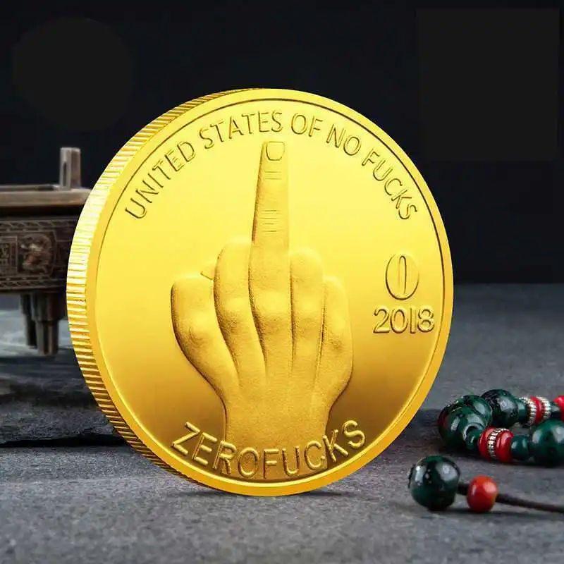 

2018 United States US zero 0 Fuck Gold / Silver Plated token Commemorative Coin Collection