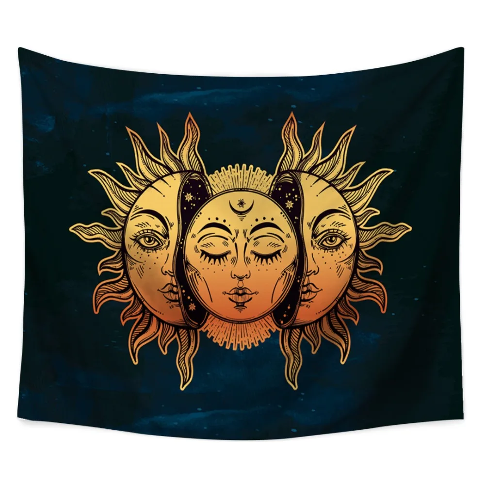 

Sun and Moon Wall Hanging Boho Psychedelic Wall Tapestry with Art chakra Home Decorations for Bedroom Dorm Decor