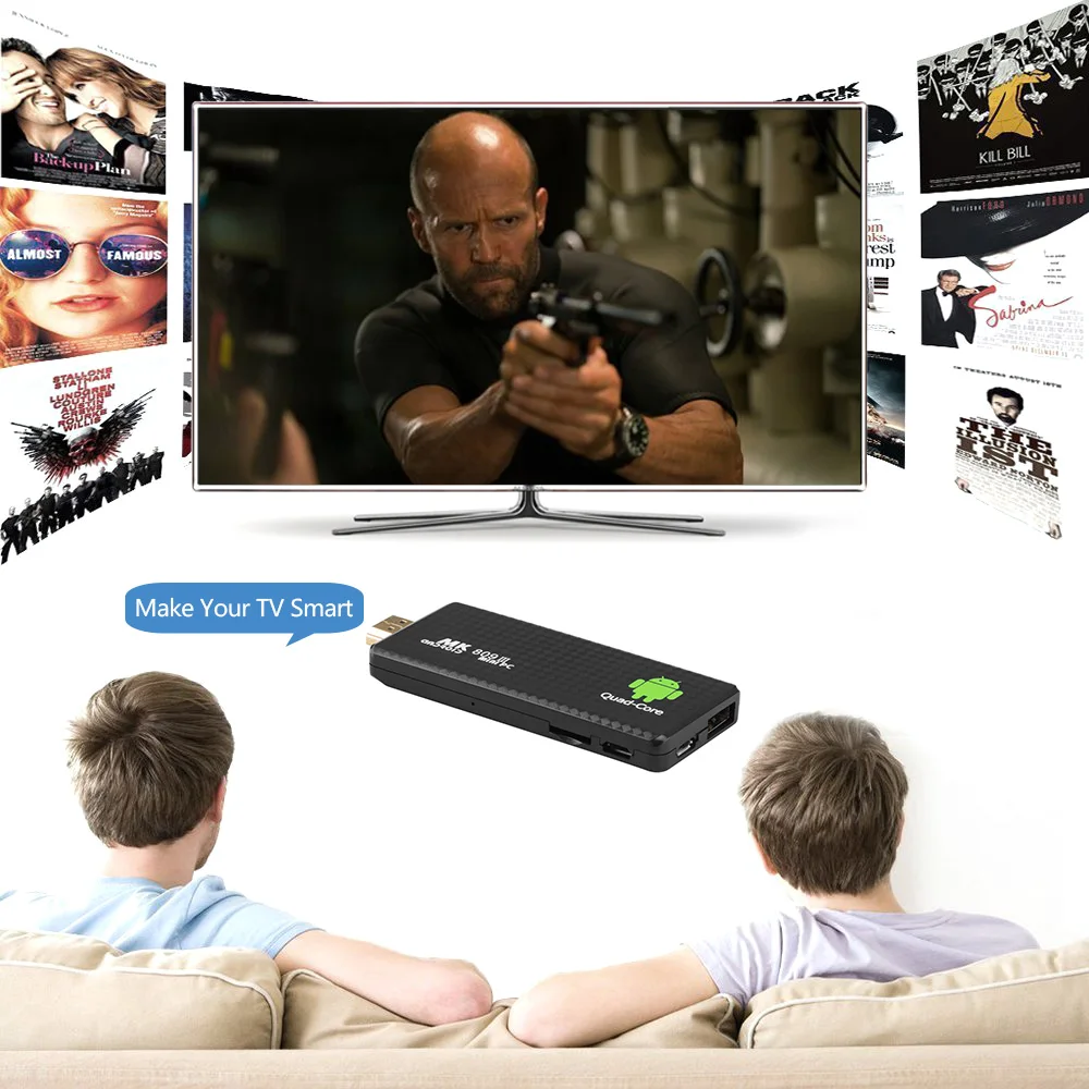 MK809 III 2GB 8GB Smart Android 5,1 tv Dongle RK3229 Четырехъядерный 4K tv Stick мини ПК DLNA WiFi медиаплеер+ клавиатура EN