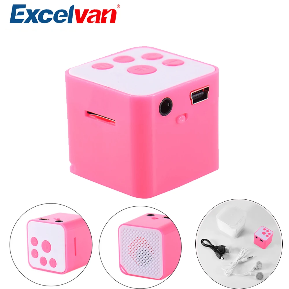 

New Excelvan High Quality MX-386 Mini External Speaker MP3 Portable Music Player Support Micro SD / TF Card / USB