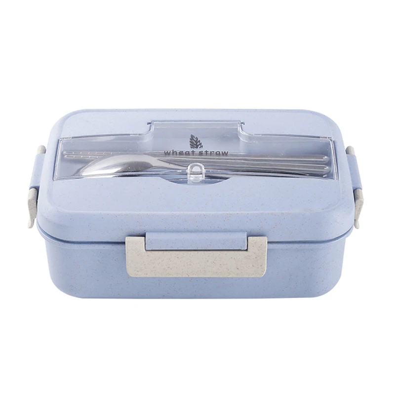 Japanese Style Plastic Wheat Straw Bento Lunchbox Portable Kids School Student Lunch Boxs Modern Picnic Camping Food Container