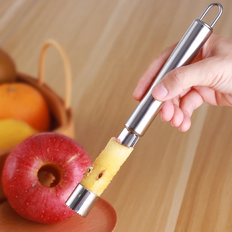 Stainless Steel Apple Corer Easy Twist Core Seed Remover Practical Fruit Tools Apple Pear Seeder Knife Corers Kitchen Gadgets (4)