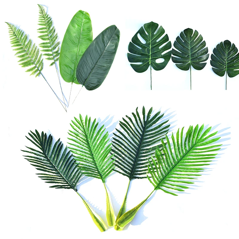 Листья пальмы Monstera высококачественные тропические искусственные декоративные