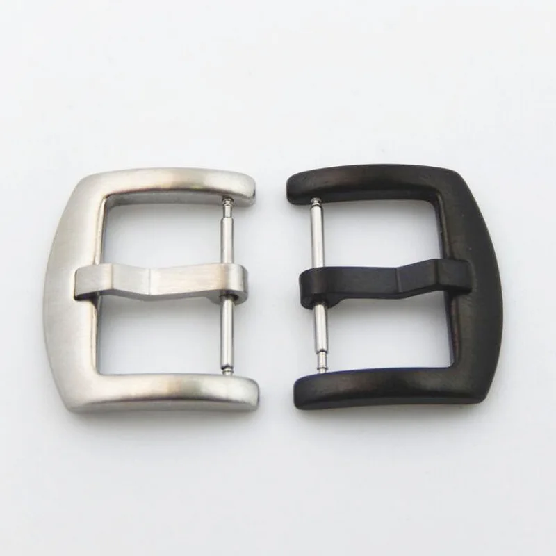 

neway 304 Metal Watch Band Buckle 16mm 18mm 20mm 22mm 24mm Watchband Strap Silver Black Stainless Steel Clasp Accessories