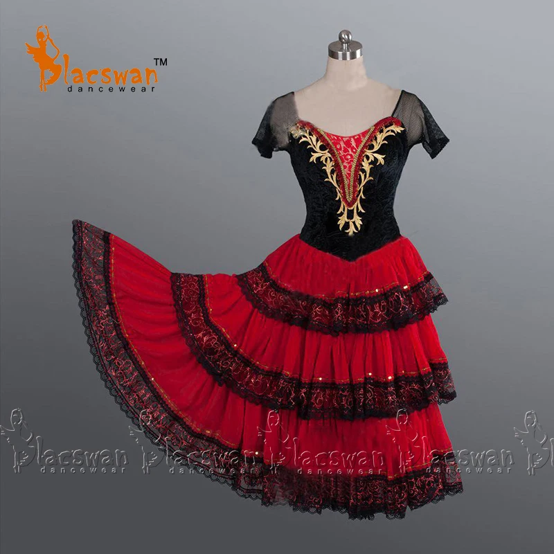 

Spanish Variation Competition Kitri Costume Custom Made Dance Outfits Paquita Ballet Dress BT724