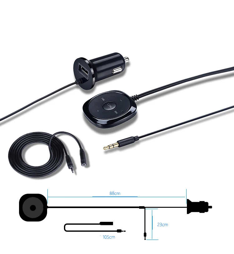 Kebidu Магнитная база громкой связи Bluetooth автомобильный комплект MP3 A2DP 3,5 мм AUX аудио музыкальный приемник адаптер USB зарядное устройство для iphone Android