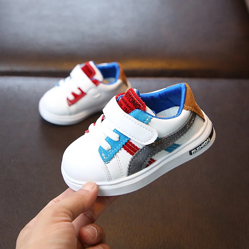 

Autumn New Casual Children's Soft Bottom Non-slip White Shoes Boys and Girls Baby Running Sneakers Size 21-30