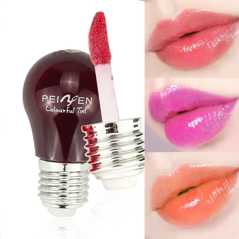 

PNF Brand Lip Color Waterproof Lipstick Gloss Long Lasting Bulb Shape Pigment Pink Red Lip Tint Color Cosmetics