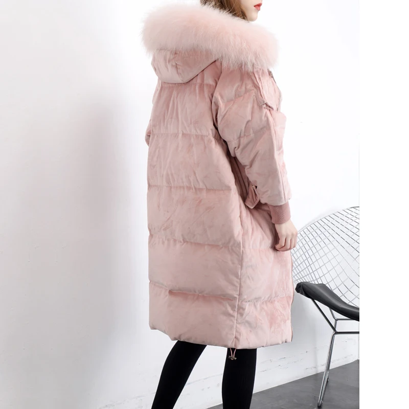 2018 Canard Épais Laveur Longs noir rose Et Naturel Fourrure Vers Beige Veste Pardessus Bas Pour De Le Femmes Raton Capuche Vestes À Femme D'hiver bleu Blanc Des Parkas dwxqZCXdH