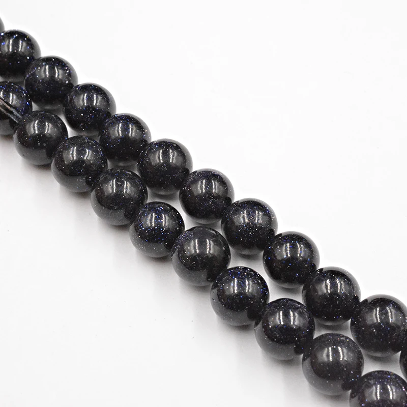 

Natural Galaxy Stone Round Beads Stars Wholesale Blue Sand Sunstone Loose Beads for Jewelry Making DIY Free Shipping 4-12mm