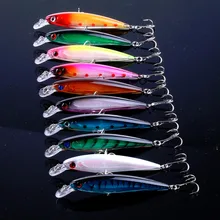 HENGJIA рыболовные приманки 48 шт. 8 цветов 11 см/13,4 г пластиковые лазерные Гольян бас рыболовные приманки isca искусственная жесткая приманка