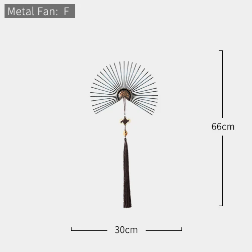 Металлические настенные украшения цветок гостиная настенный орнамент китайский современный креативный Диван ТВ фон 3d висящий роскошный настенный Декор - Цвет: Metal Fan F30