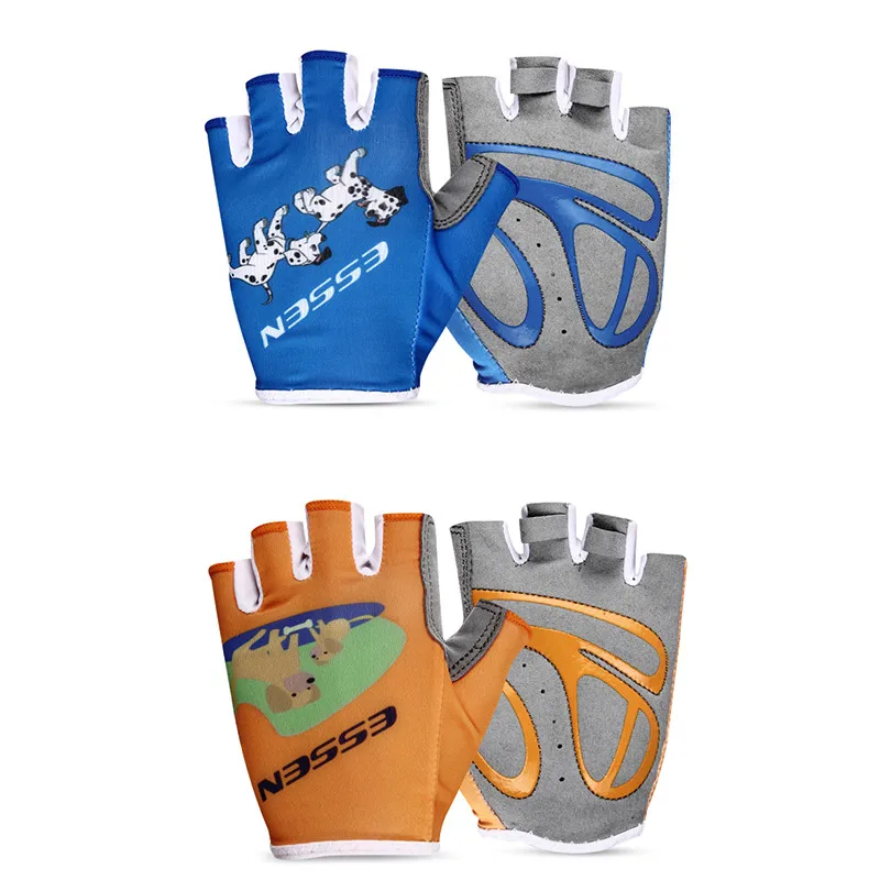 

ESSEN Cycling Gloves Children Summer Sports Half Finger Bicycle Gloves Breathable Shockproof Kids Bike Short Gloves For Boy Girl