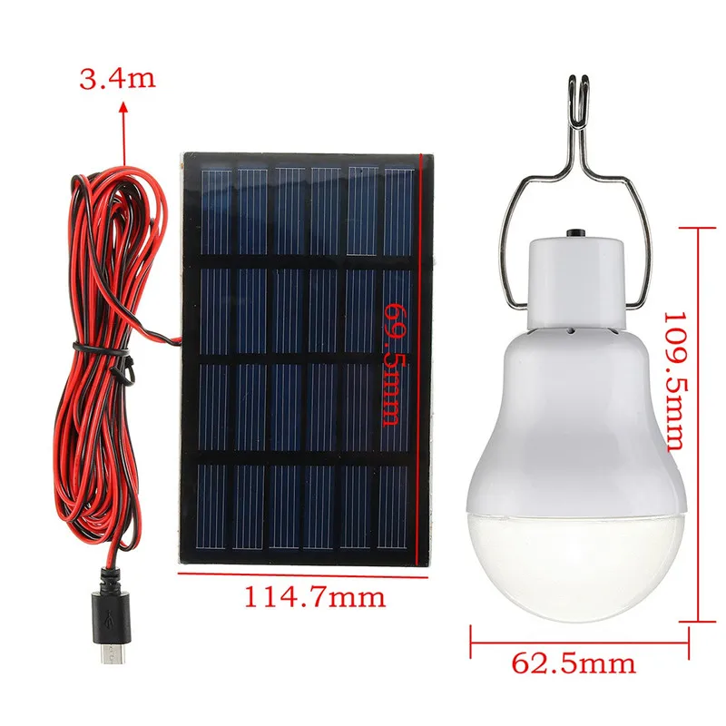 solar street light Portable Solar Light 15W 110LM Solar Powered Energy Lamps 5V LED Bulb for Outdoors Camping Light Tent Lamp solar powered patio lights