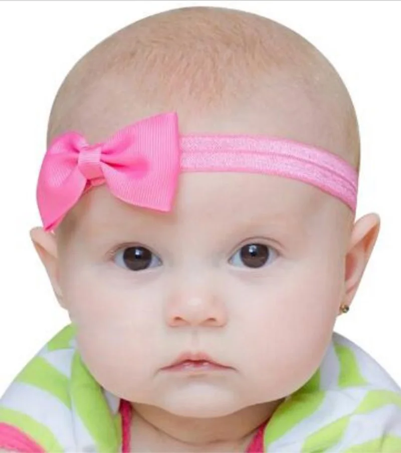 20pcs/lot Hair Bow Ribbon Ties Headbands Girls Elastic Hair Bands Hair