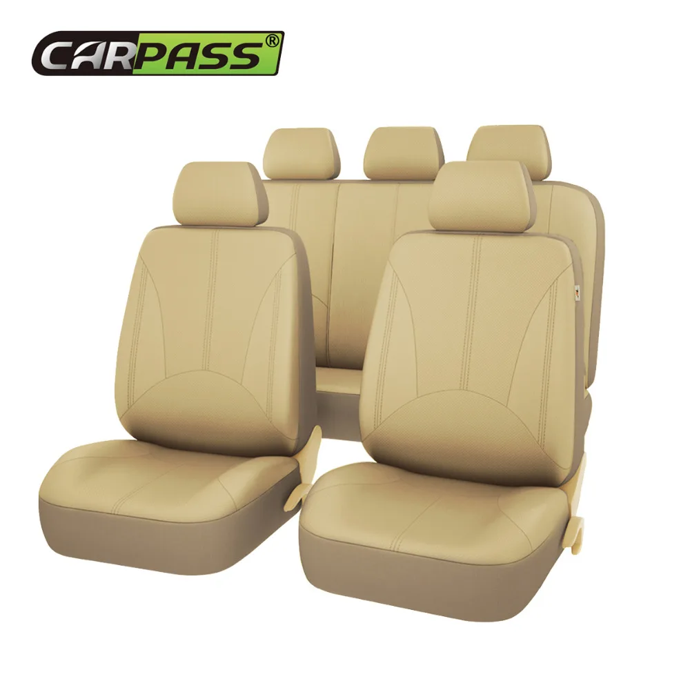 Car pass 3 Color New Luxury PU Leather Auto Universal Car Seat Covers Automotive Seat Covers