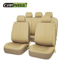 Car pass 3 Color New Luxury PU Leather Auto Universal Car Seat Covers Automotive Seat Covers