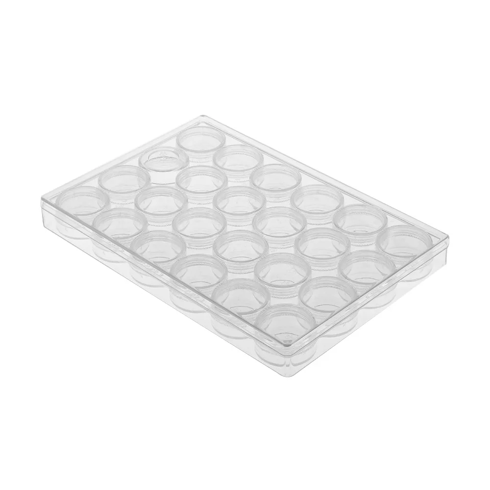 

ABEDOE 24/30 Grids Diamond Embroidery Storage Box Medicine Diamond Painting Accessory Boxes Case Cross Stitch Tools Organizer