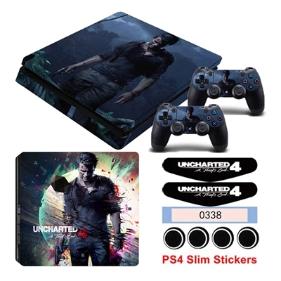 Uncharted 4 виниловая игровая наклейка для Playstation 4 Slim PS4 Slim консоль и чехол наклейки и защитное устройство для контроллеров - Цвет: YSP4S-0366