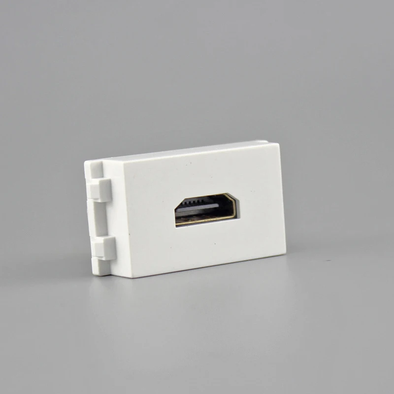 HDMI1.4 Version Slot Socket 23x36mm Female To Female High Definition Wall Outlet Faceplate on