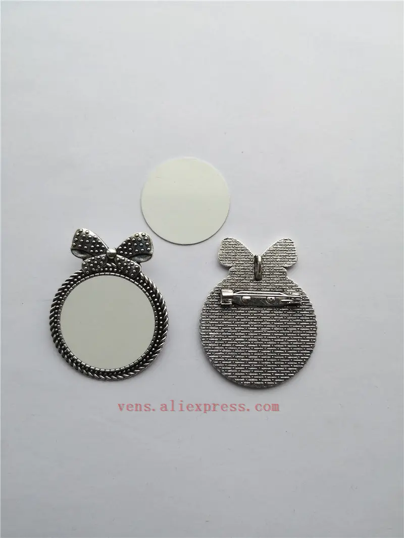 Пустые булавки для сублимационной печати броши в ретро стиле с винтажным бантом