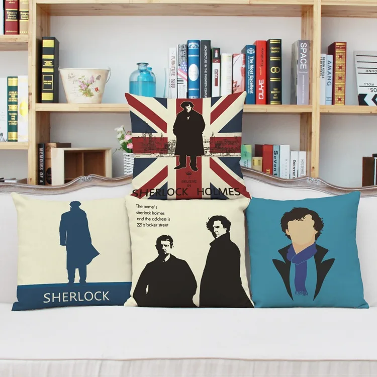 

Cushion Fashion Home Decoration Throw Pillows Cars Cushion Pillows scandinavian style cartoon Sherlock Throw Pillow