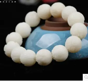 

Factory for hand-carved lotus white gem Bodhi root single-loop bracelet lotus flower core beads