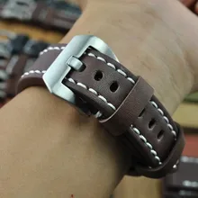 10 шт./лот 22 мм ручной работы из натуральной коровьей кожи ремешок для часов 5 цветов-4101