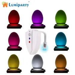 Lumiparty 8 цветов активированный движения Туалет внутри ночник светодиодный свет Туалет подсветка для сиденья с УФ стерилизацией Особенности